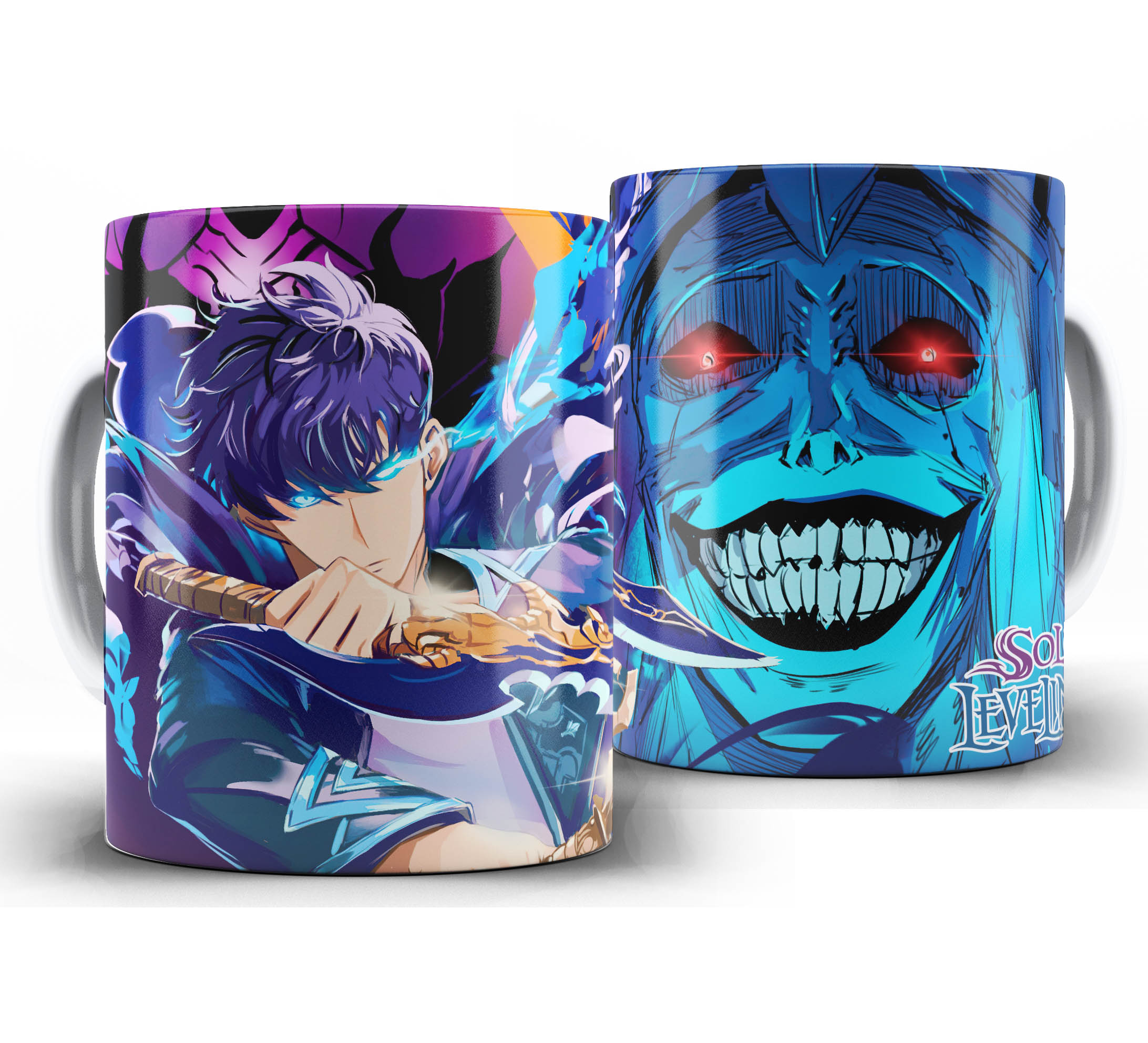 Caneca Anime - Solo Leveling W3 - JinWoo e Arquiteto